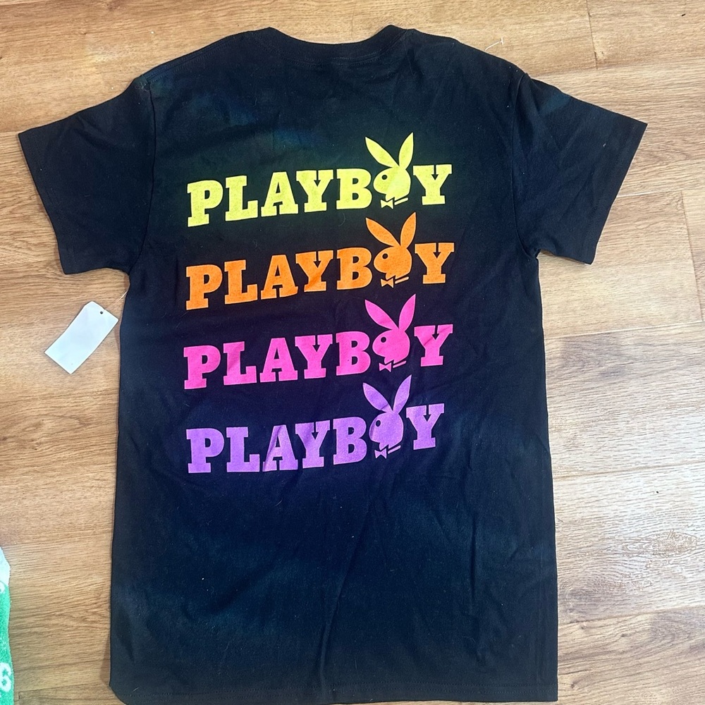 Brand new multi colored playboy shirt SIZE SMALL